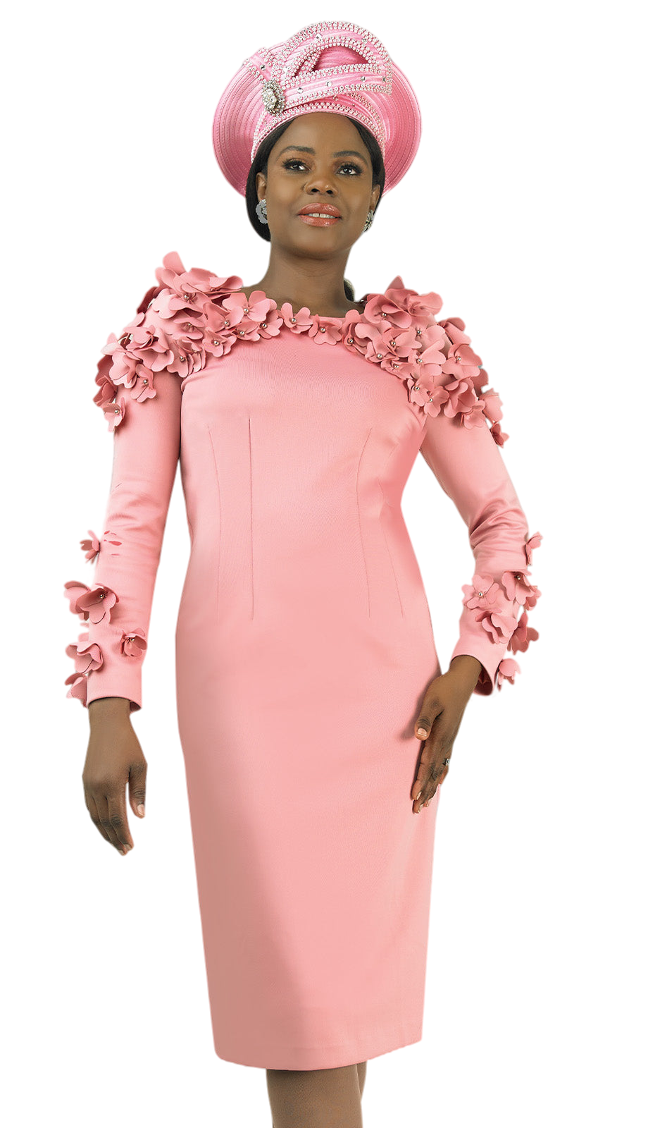 Lily And Taylor 4904-ROS Knit Church Dress Church Dress