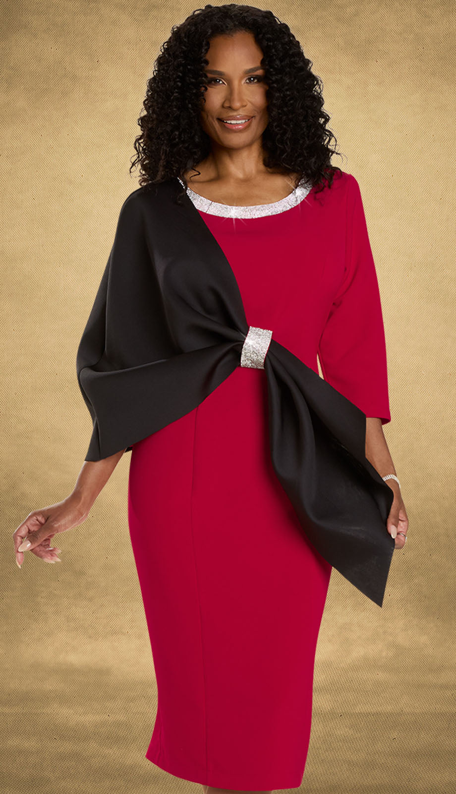 Donna Vinci 12146-RWB-QS Church Dress