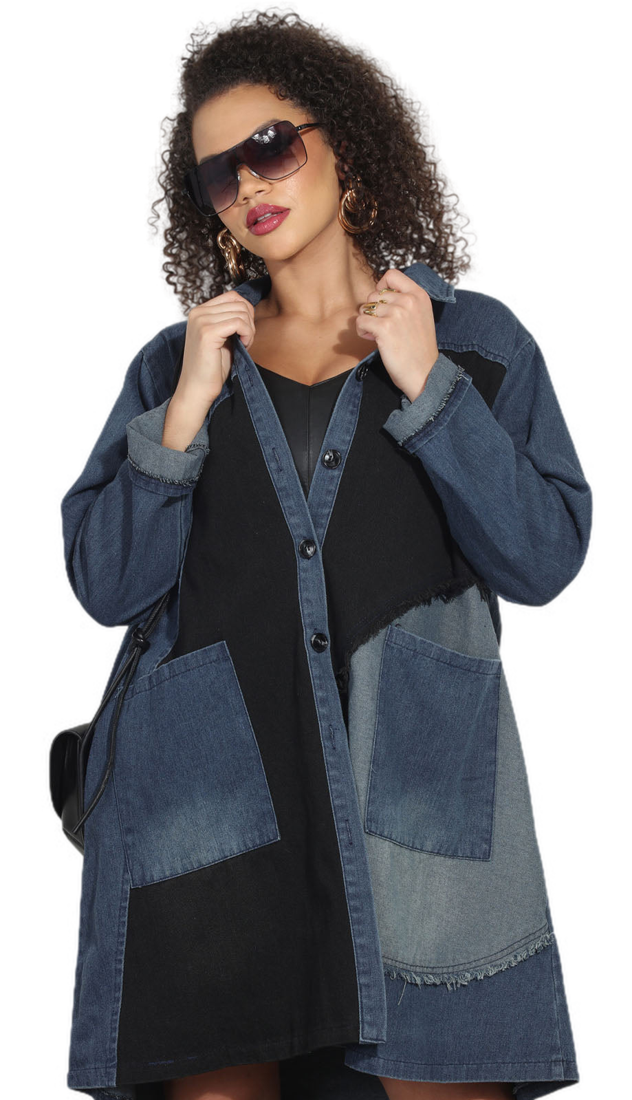 Luxe Moda LM314-BLU Dress Coat