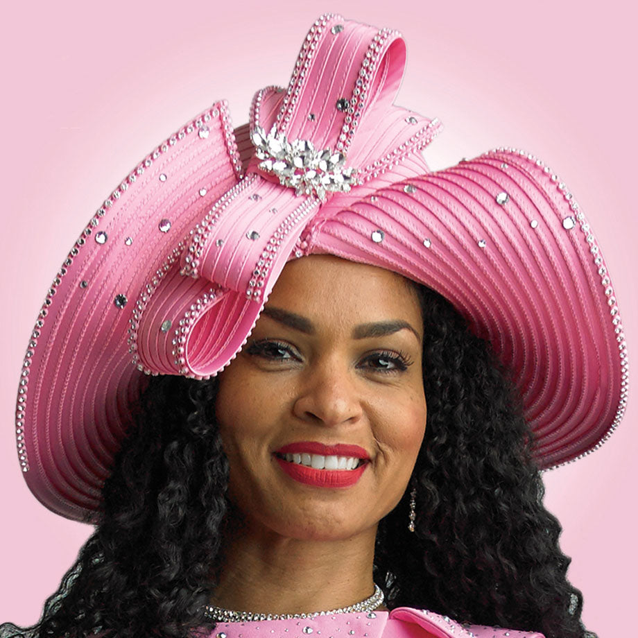 Lily And Taylor H390-PNK-QS Church Hat