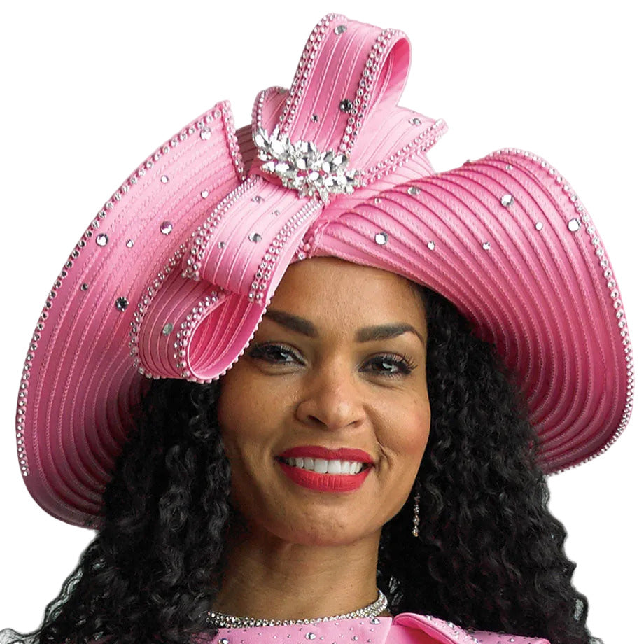 Lily And Taylor H390-PNK-QS Church Hat