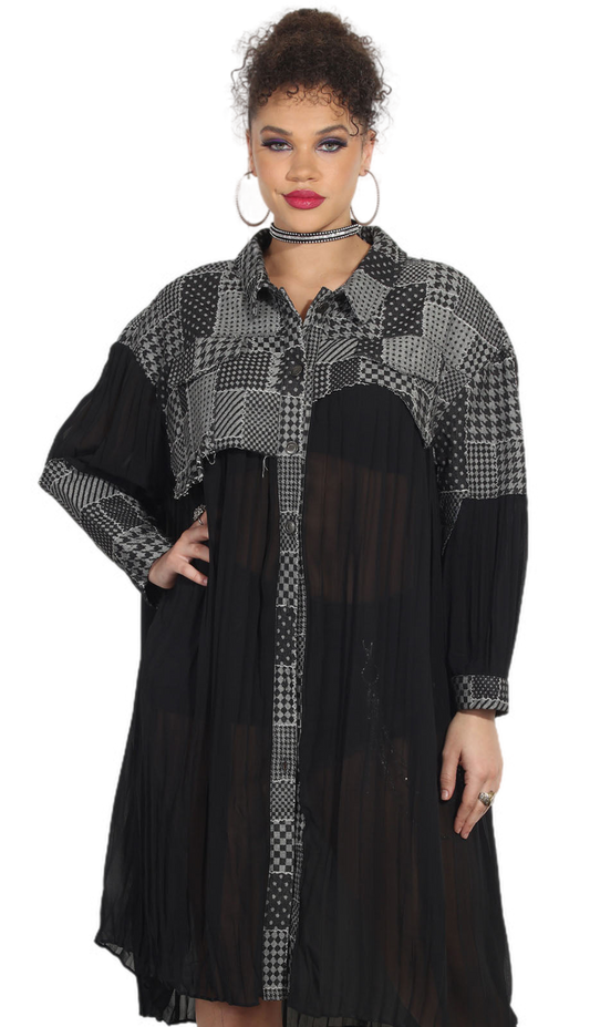 Luxe Moda LM315-BLK Dress Coat