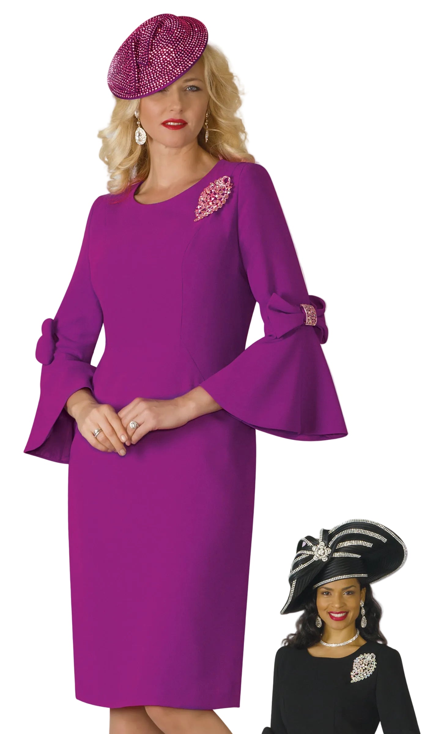Lily And Taylor 4154-BLK-QS Church Dress