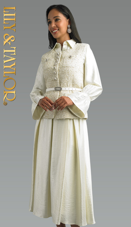 Lily and Taylor 5075-IWG Church Dress