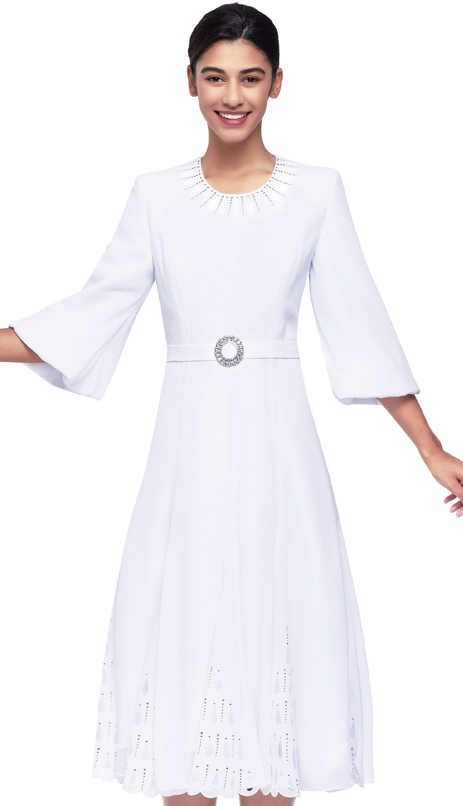 Serafina 7105-WHT Church Dress