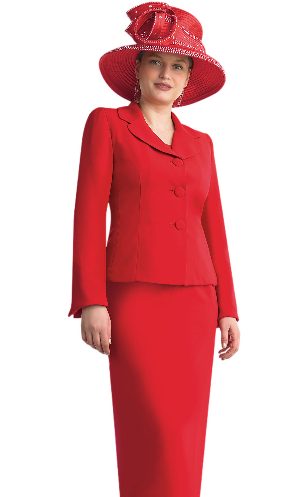 Lily And Taylor 4063-RE-QS Church Suit