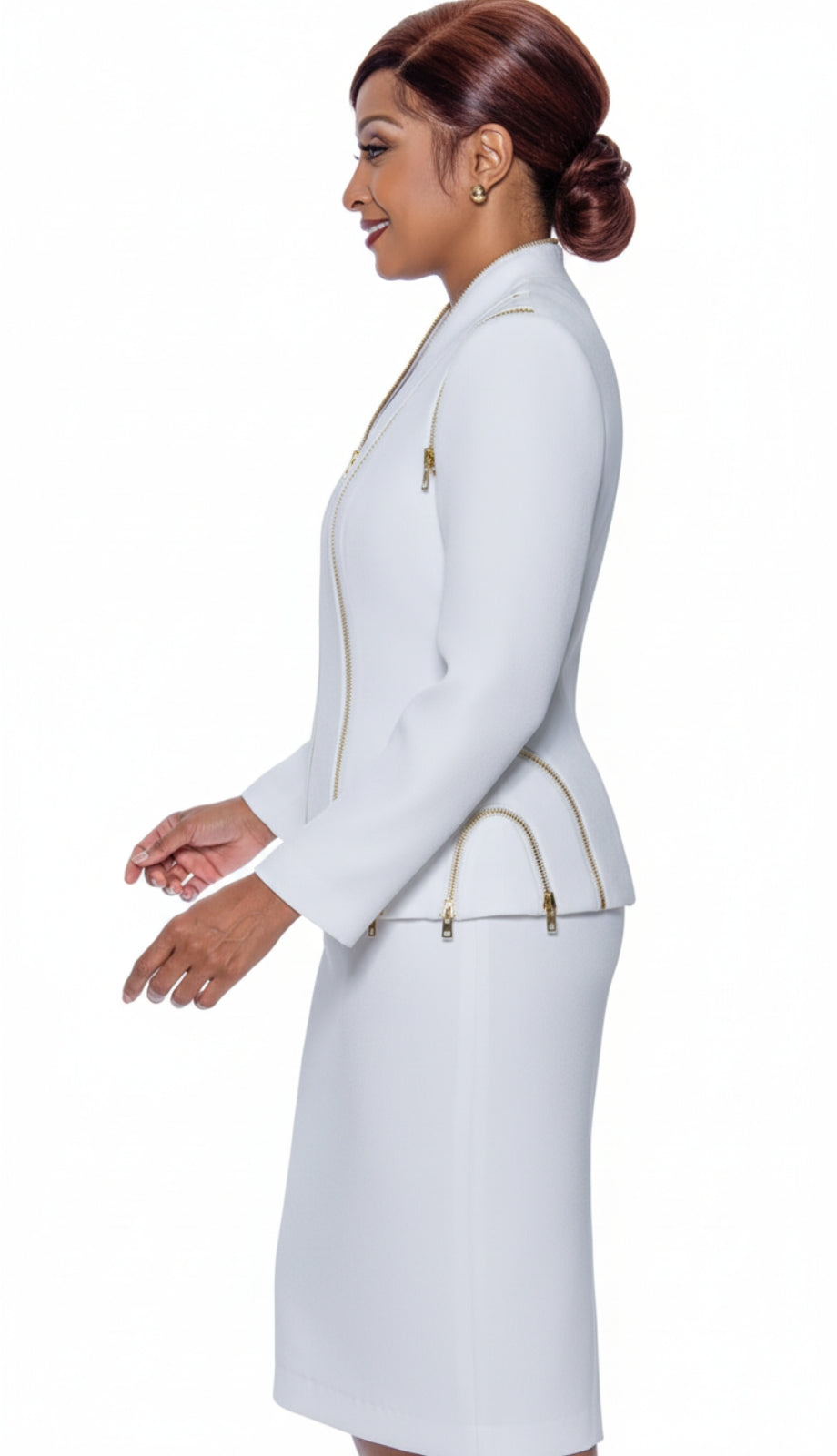 Dorinda Clark Cole 4992-WHT-QS Church Suit