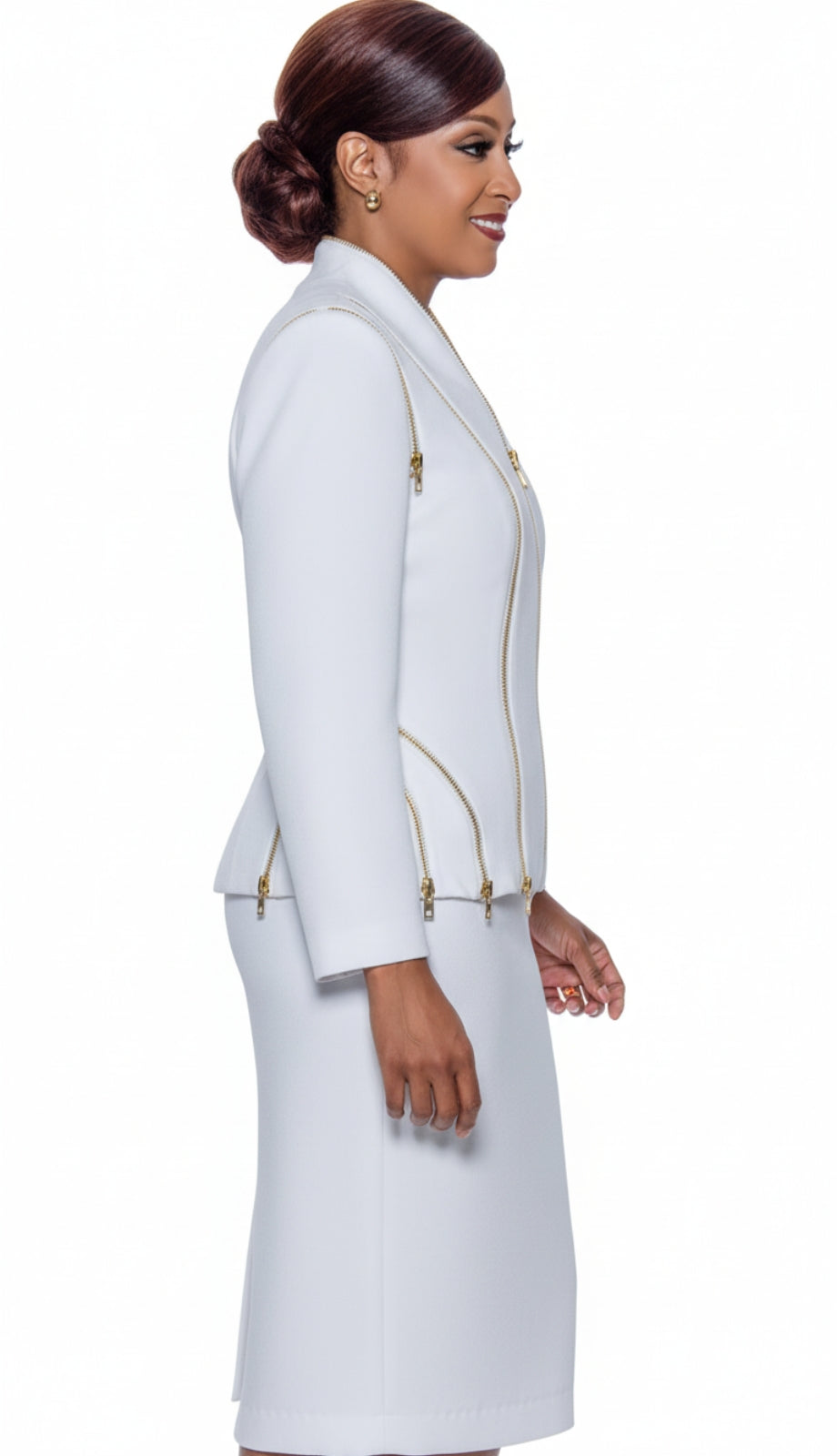 Dorinda Clark Cole 4992-WHT-QS Church Suit