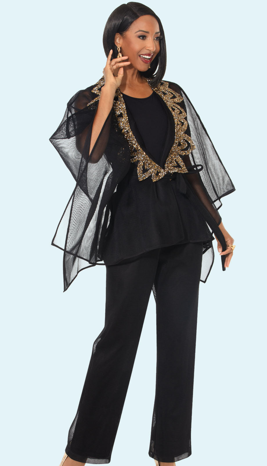 Donna Vinci 5866-BLK Church Suit