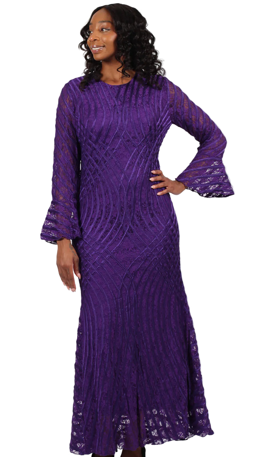 Diana Couture 8737-PUR Church Dress