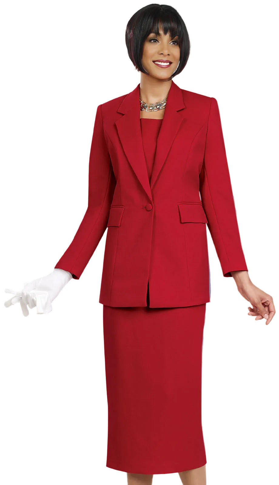 Ben Marc 2295-RED-QS Church Suit