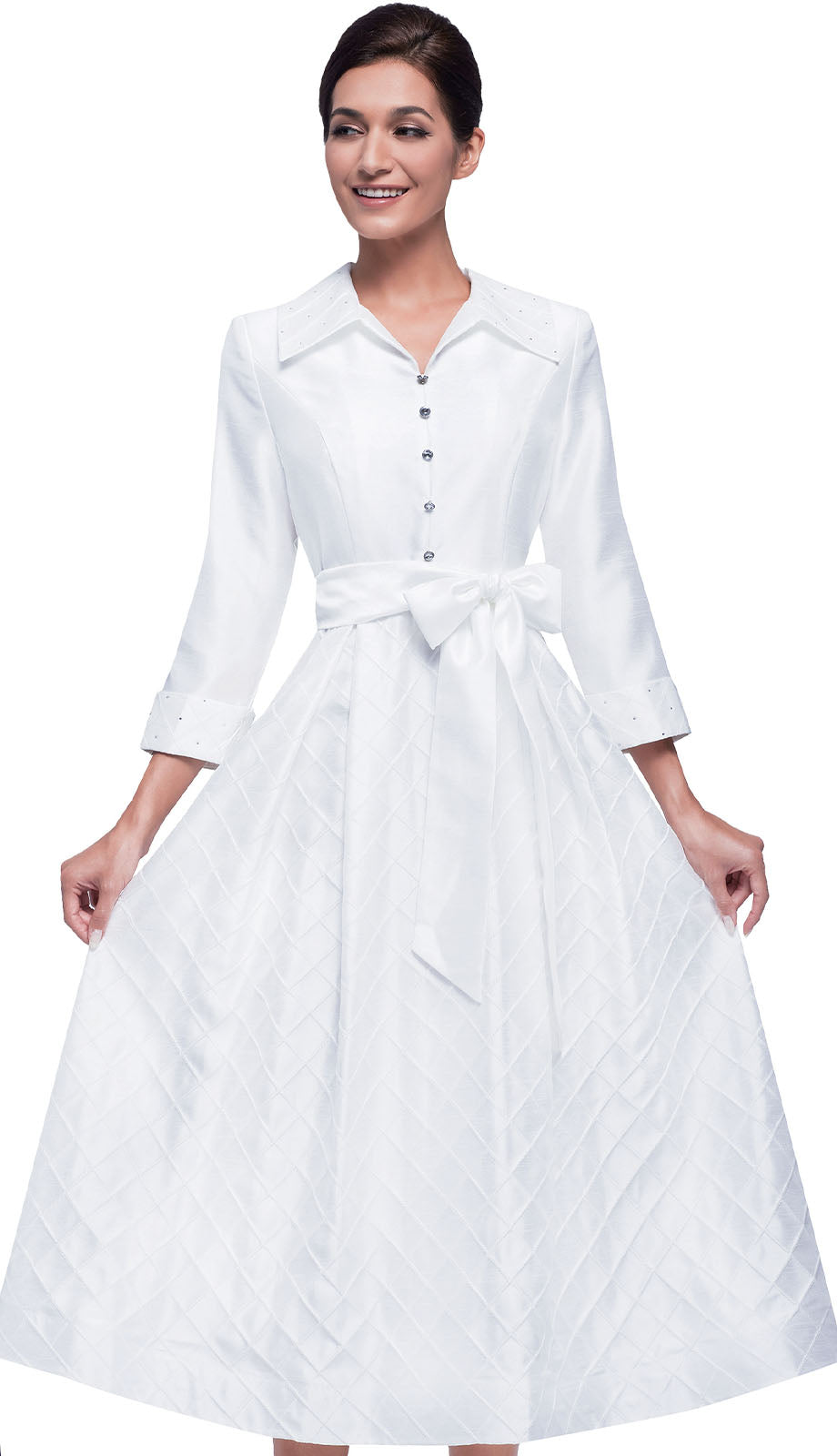 Serafina 6981-WHT Womens Church Dress