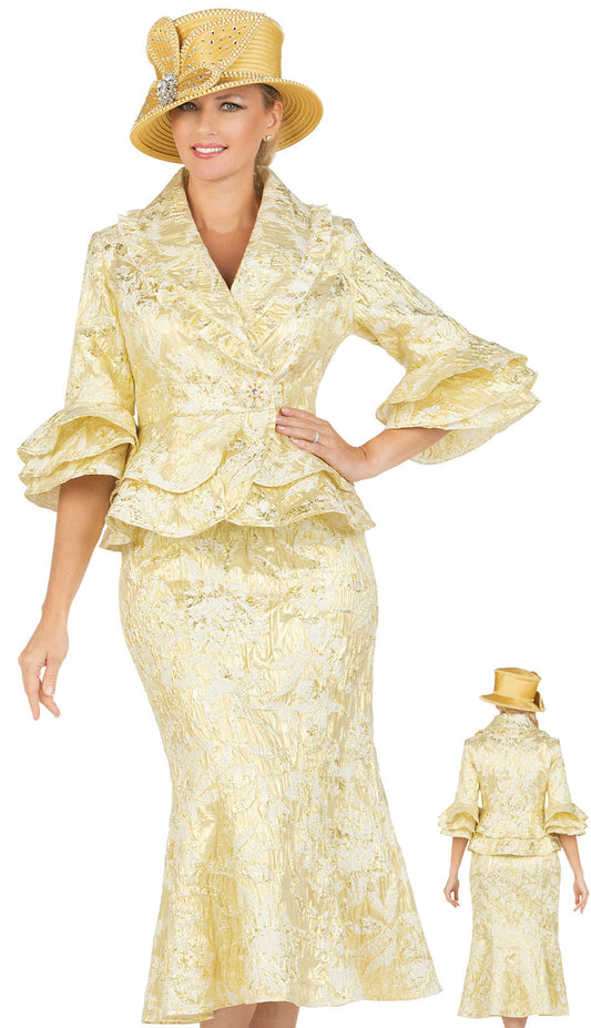 Giovanna 1165-GLD-H Church Hat