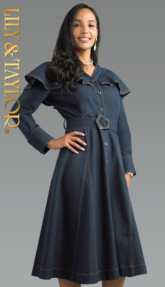 Lily and Taylor 5072-NVY Church Dress