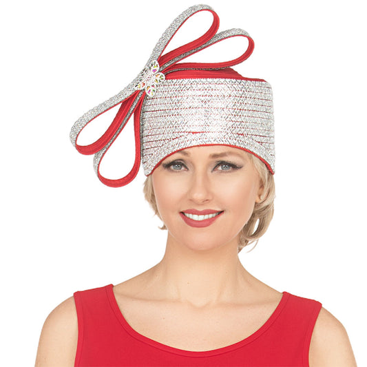 Giovanna HM1081-RED Church Hat
