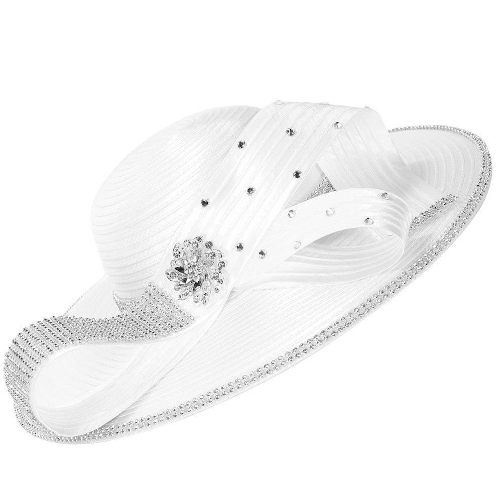 Giovanna HR1090-WHT Church Hat