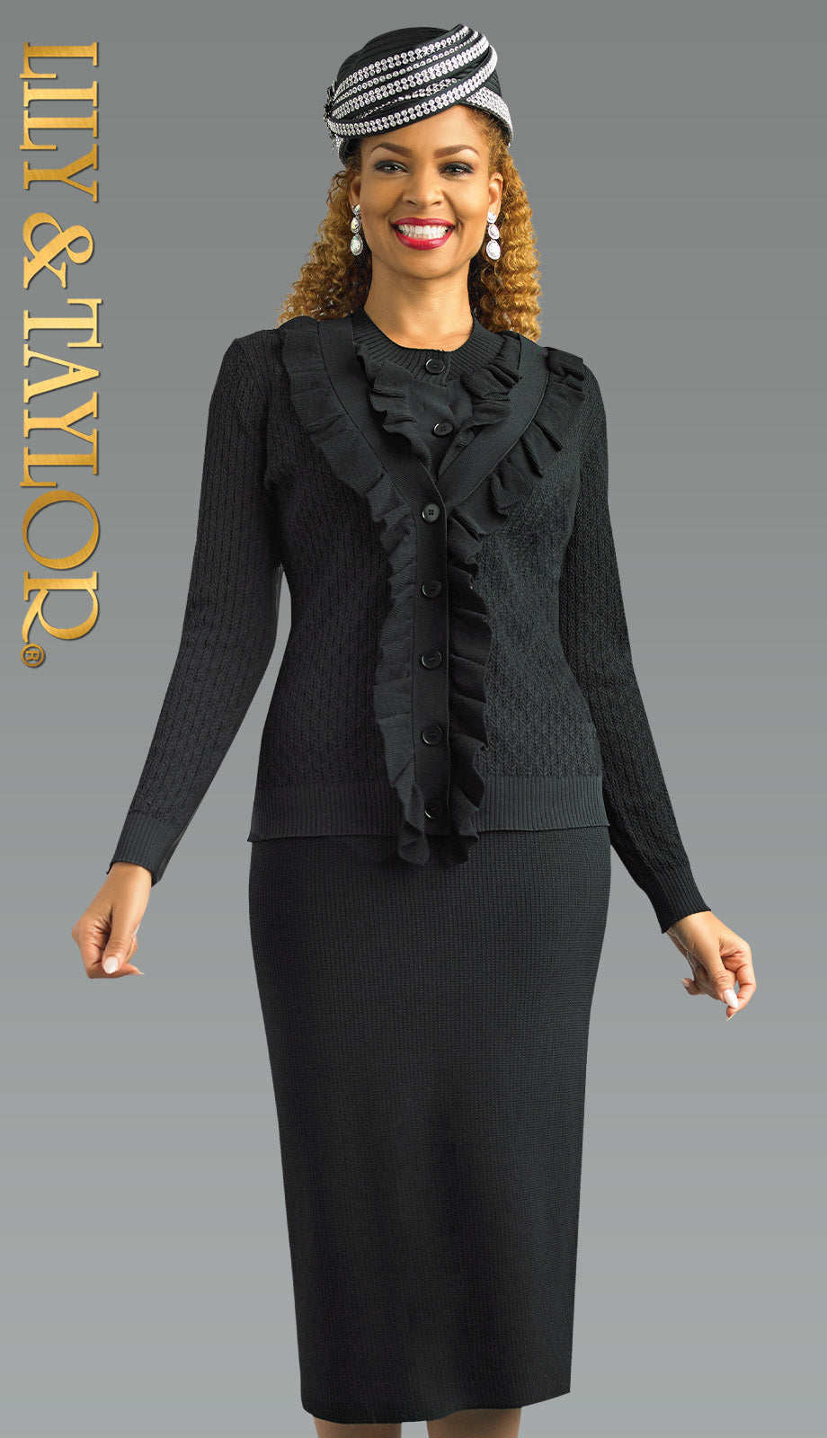 Lily and Taylor 883-BLK Church Dress