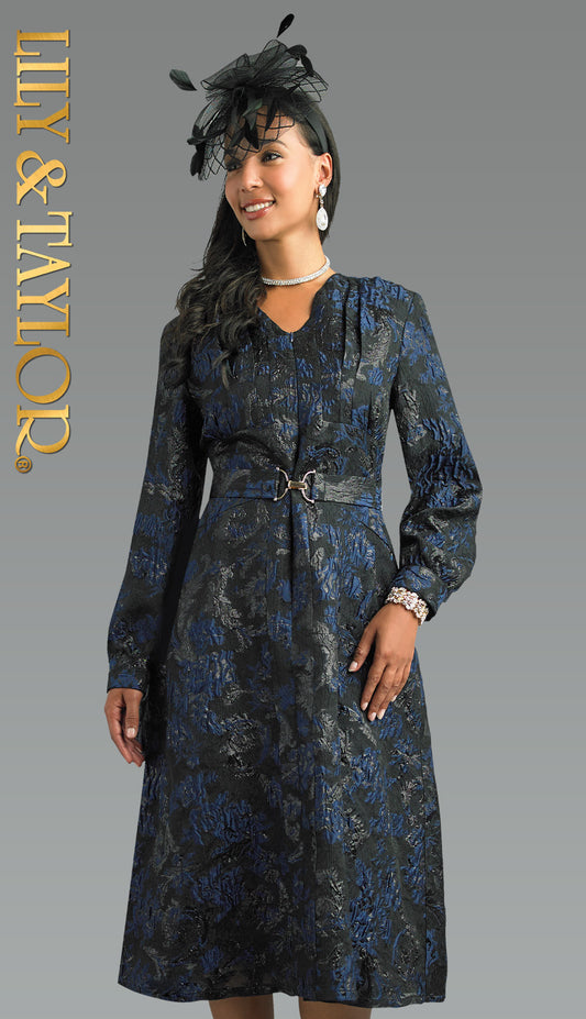 Lily and Taylor 5112-NVY Church Dress