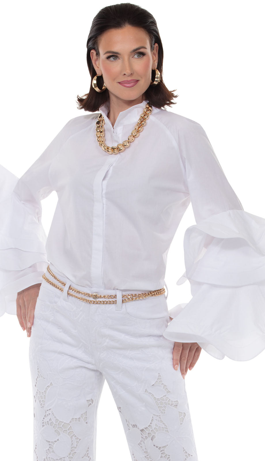 Love The Queen 17671-WHT Top