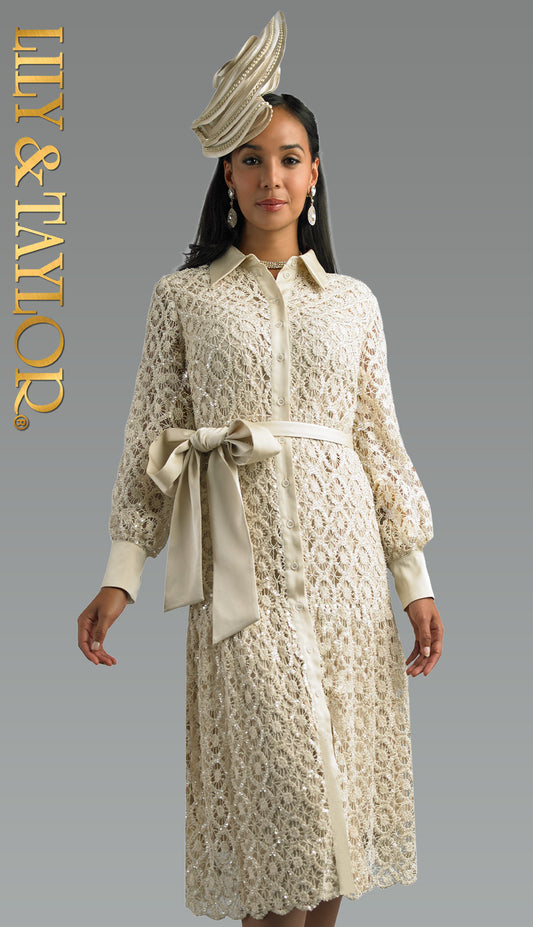 Lily and Taylor 5106-CPN Church Dress