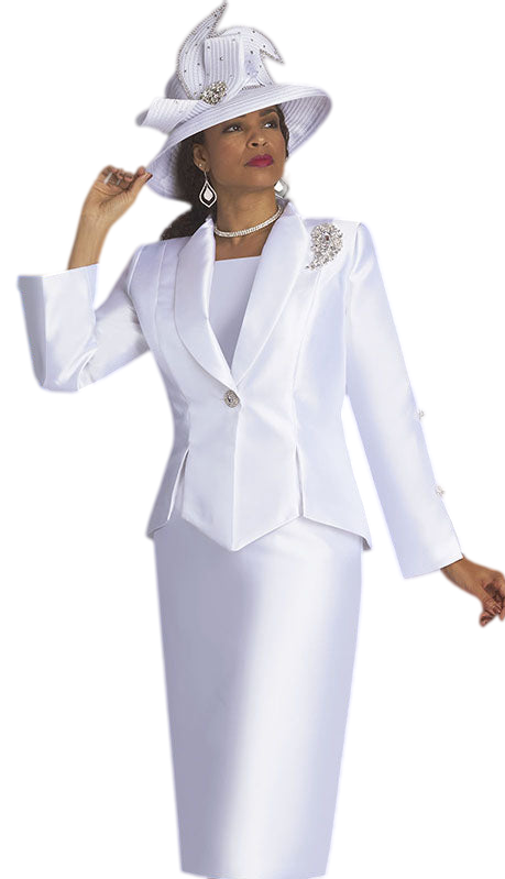 Lily And Taylor 4343-WHT-IH Church Suit