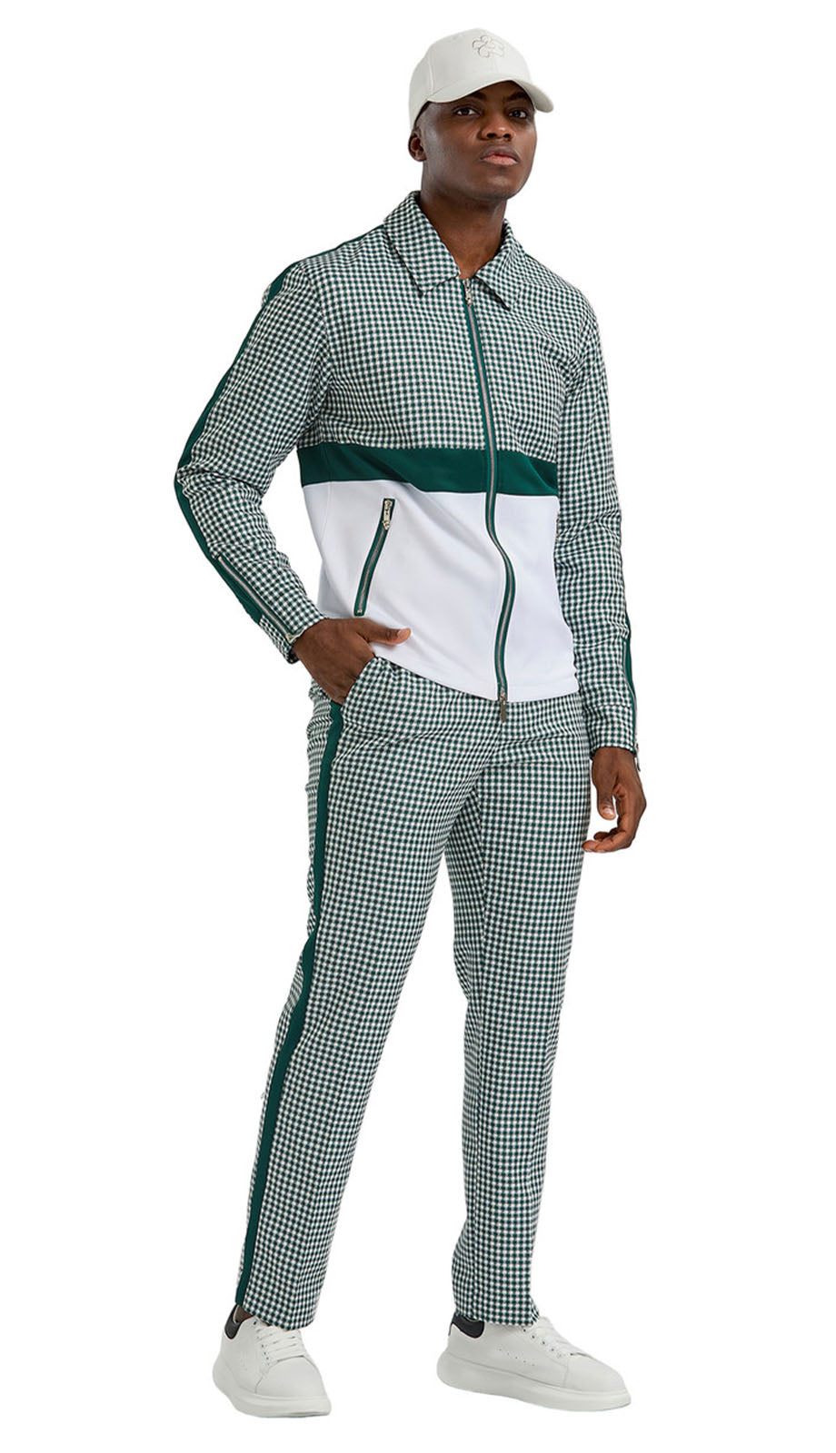 Tazzio M343SK-GRN Mens Sport Suit