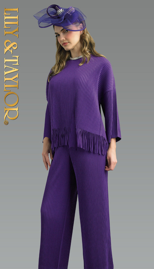 Lily and Taylor 5097-PUR Church Dress
