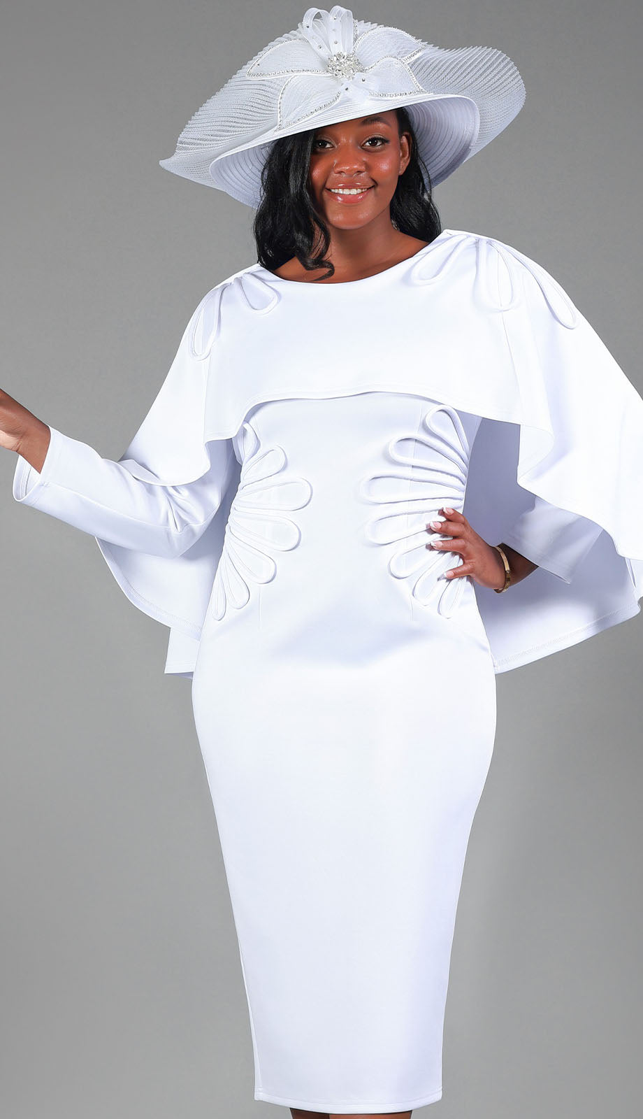 Giovanna D1590-WHT-CO Church Dress