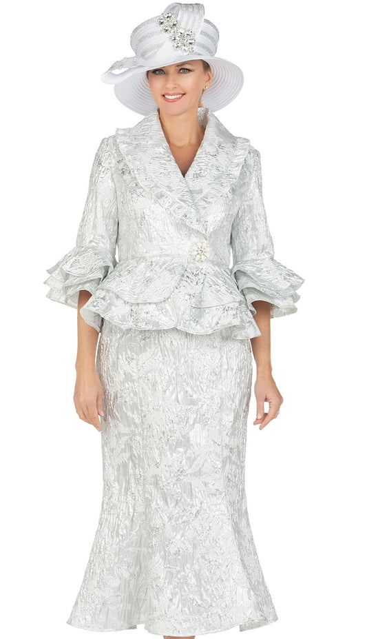 Giovanna 1165-SLV Church Suit