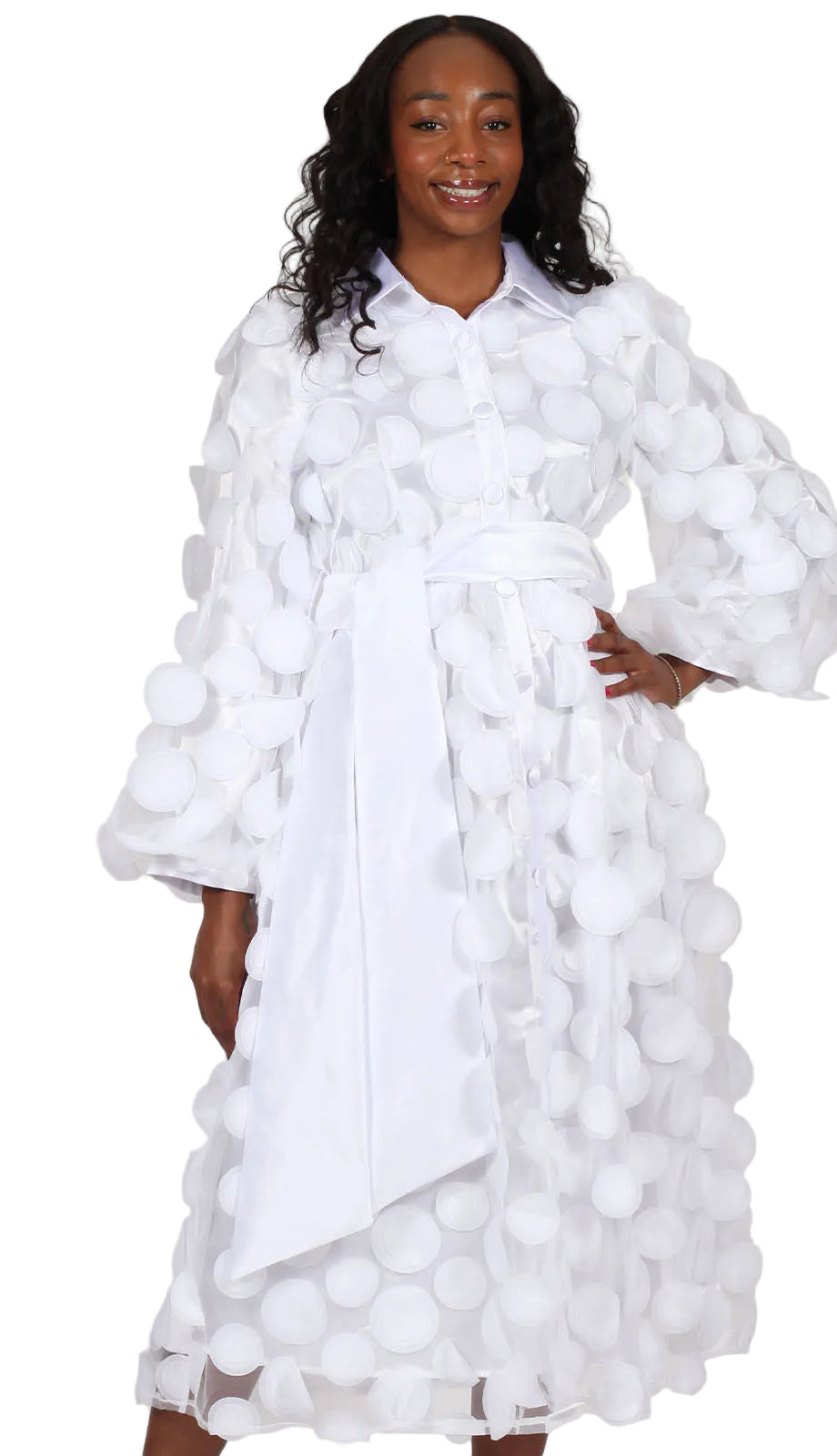 Diana Couture 9091-WHT Church Dress