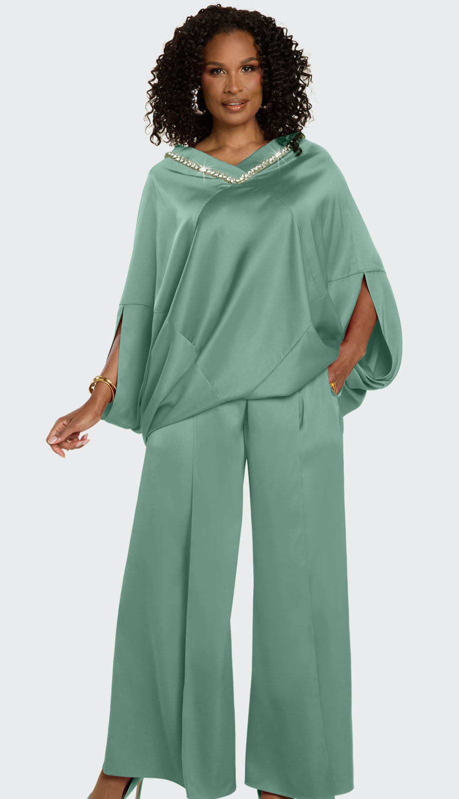 Donna Vinci 12243-SGE Womens Pant Suit