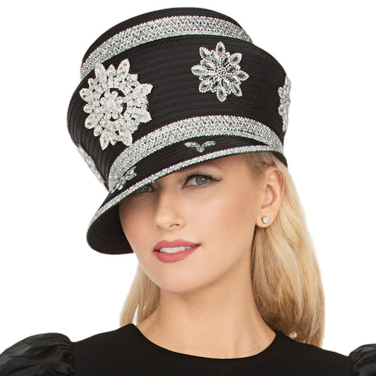 Giovanna HR22149-BLK Church Hat