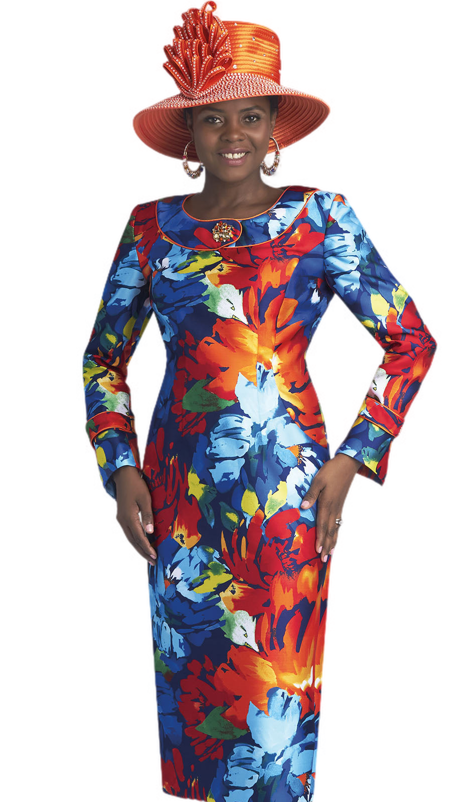 Lily And Taylor 4712-ORMULTI-IH Church Dress
