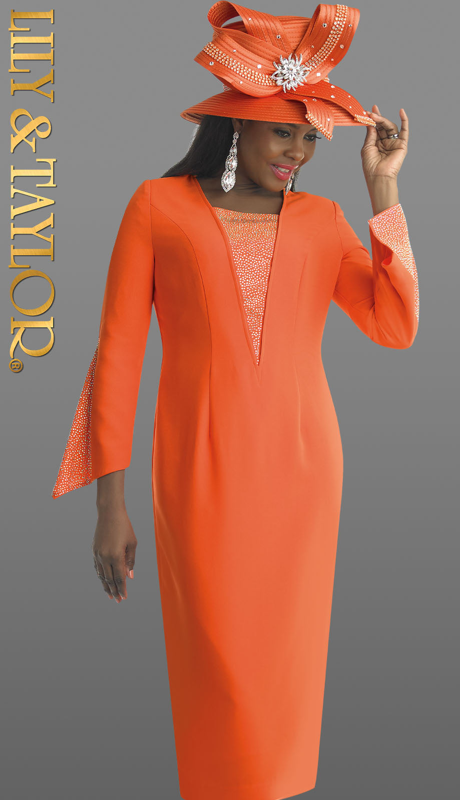Lily and Taylor 4721-QS ORG Church Dress