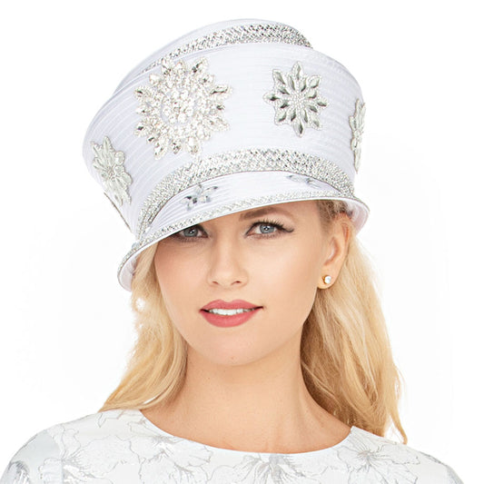 Giovanna HR22149-WHT Church Hat