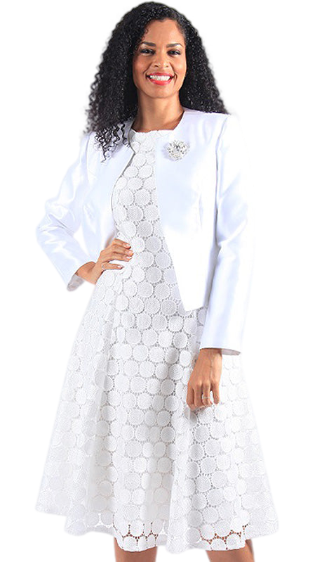 Diana Couture 8629-WHT Church Dress