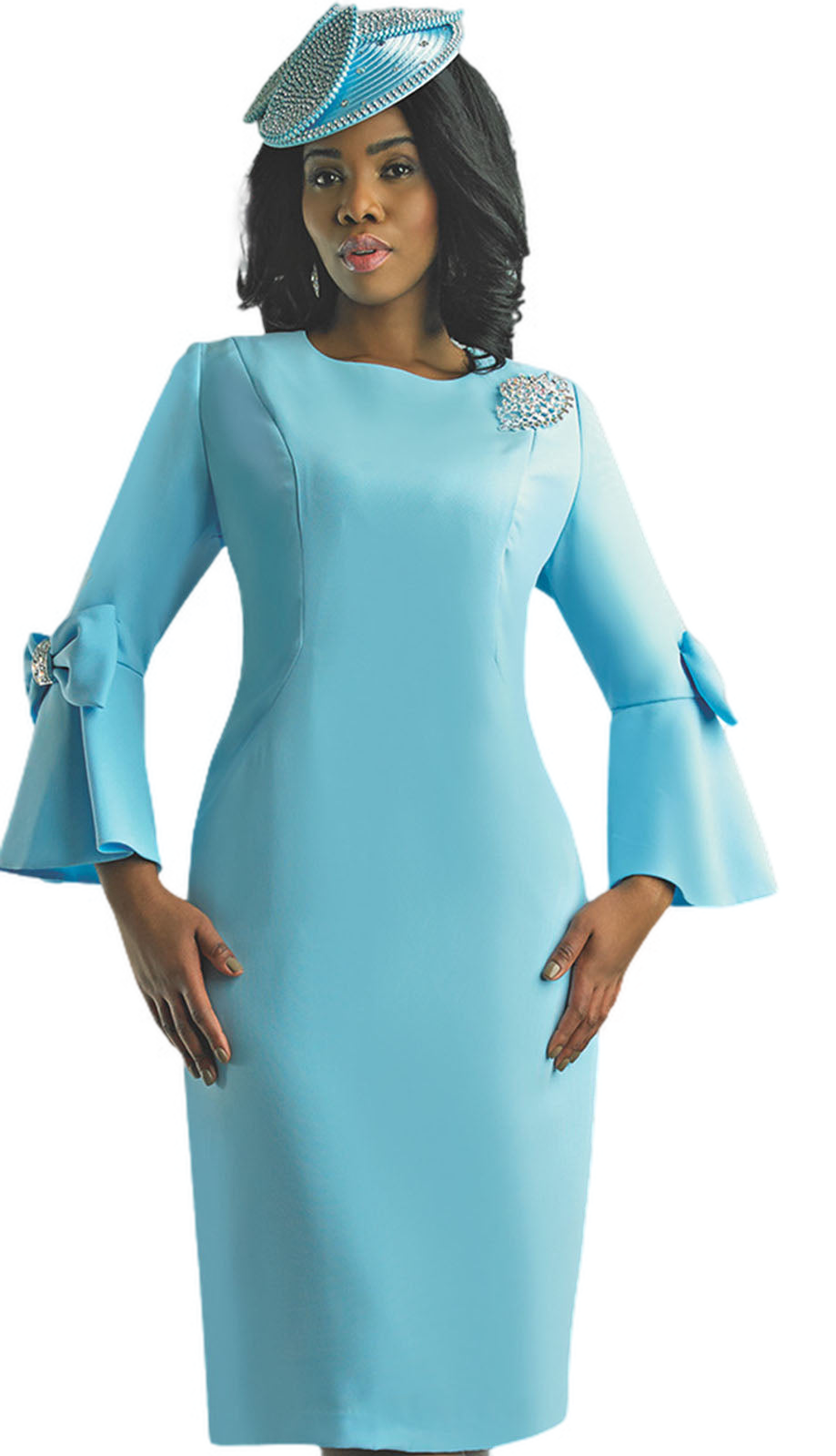 Lily And Taylor 4154-ICEBLU-QS Church Dress