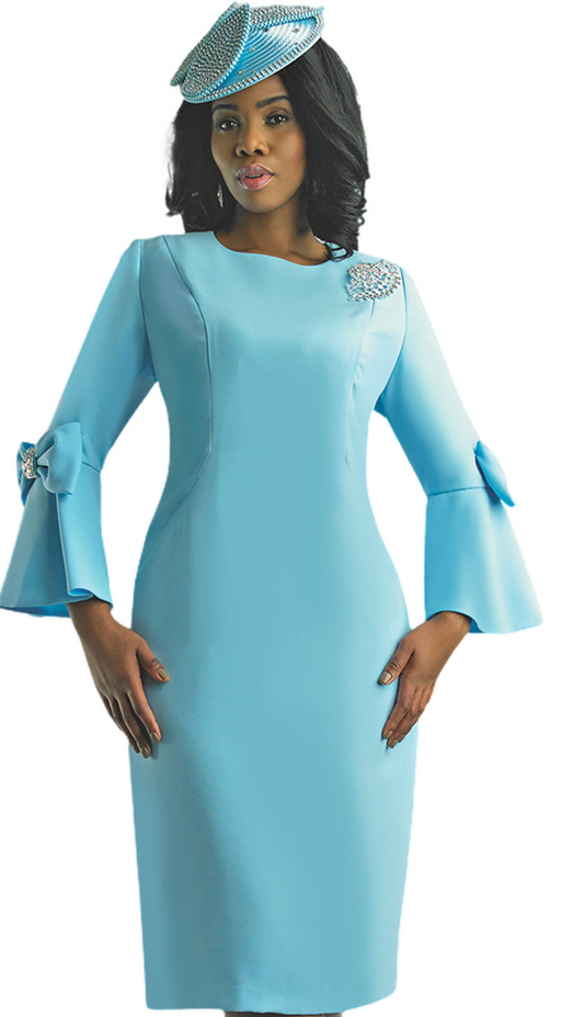 Lily And Taylor 4154-ICEBLU-QS Church Dress