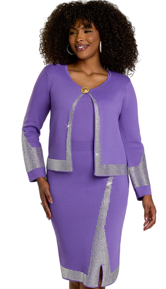 Donna Vinci Knit 13435-ORC  Church Suit