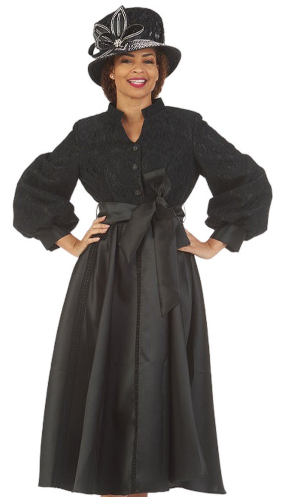 Giovanna D1657-BLK Church Dress