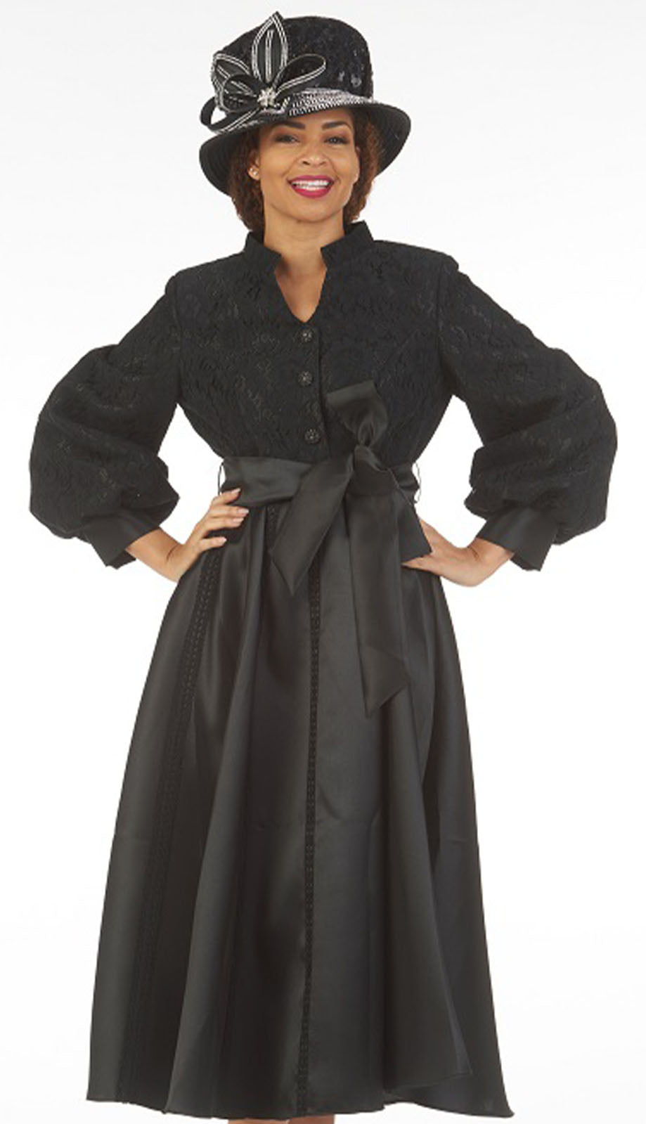 Giovanna D1657-BLK Church Dress