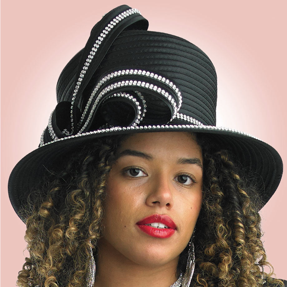 Lily and Taylor H108-BLK Church Hat