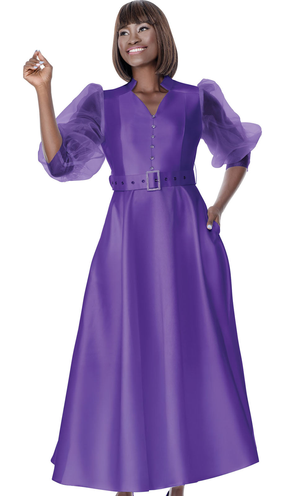 Terramina 7033-PUR Church Dress