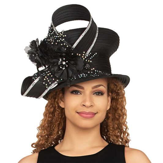 Giovanna HR22151-BLK Church Hat