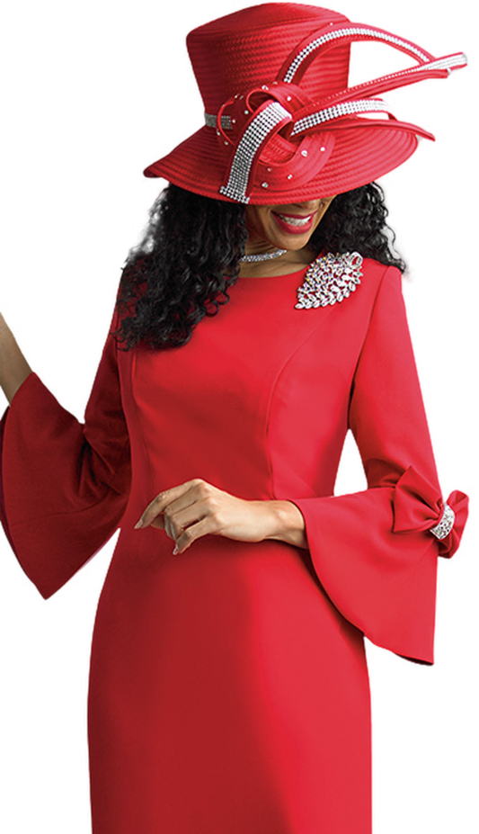 Lily And Taylor 4154-RED Church Dress
