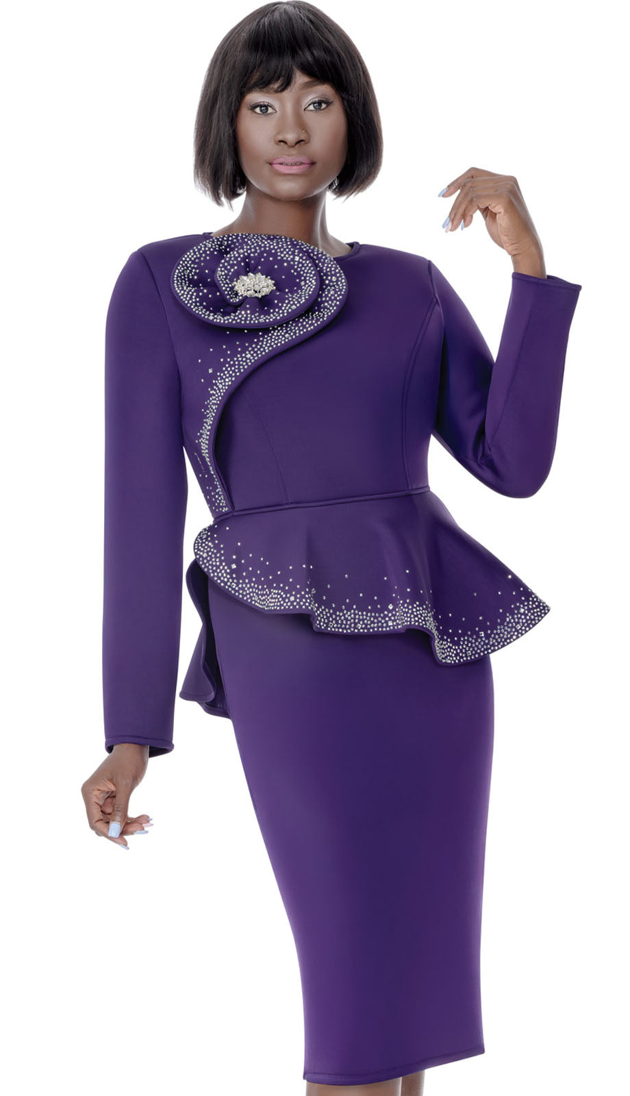 Terramina 7308-PUR-QS Church Suit