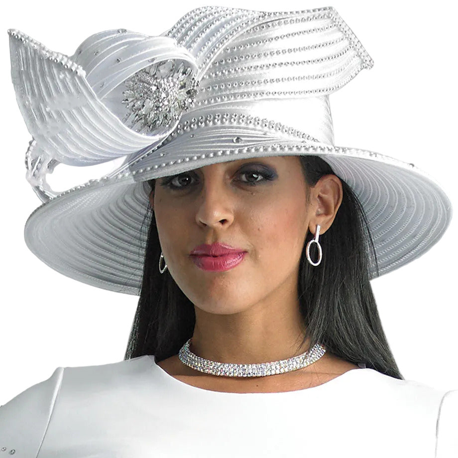 Lily And Taylor H939-WHT Church Hat