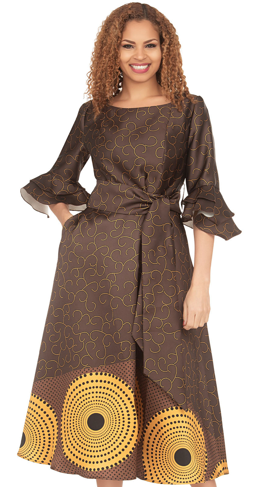 Giovanna D1587-CHOC Church Dress
