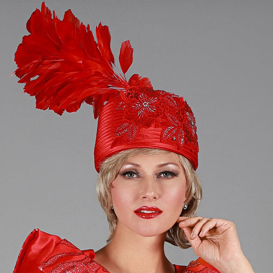 Giovanna HG1211-RED Church Hat