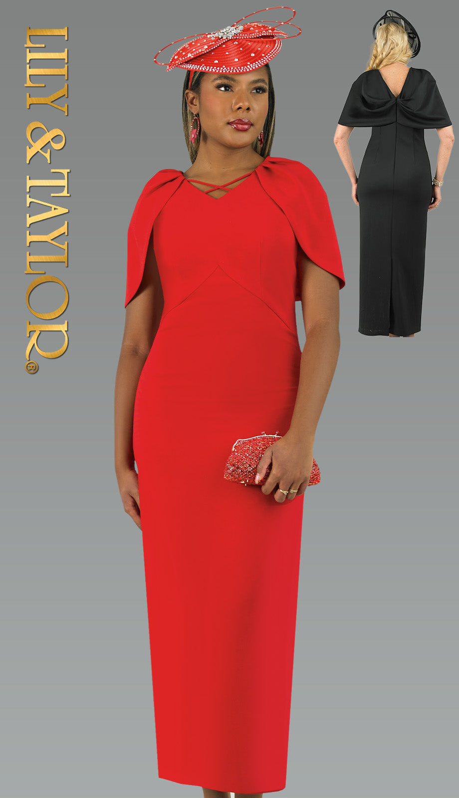 Lily And Taylor "5000-RED-QS" Church Dress